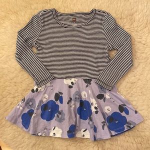 TEA Collection Dress, 2T EUC, stripe/floral